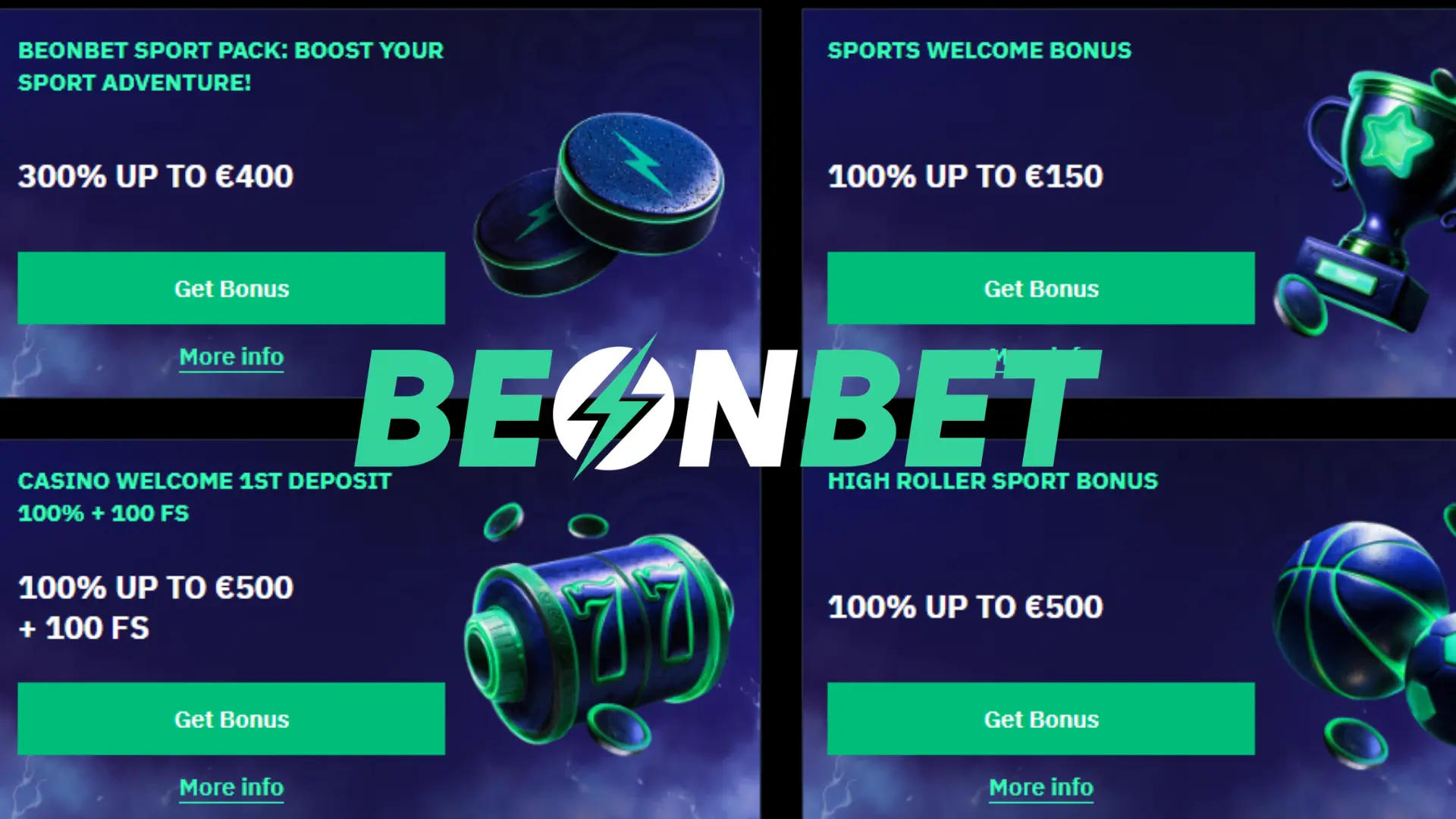 BeonBet casino and sports welcome bonuses